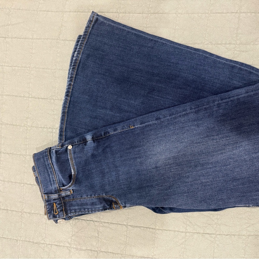 Frame Denim Dark Blue Wide Leg Jeans - Picture 2 of 8